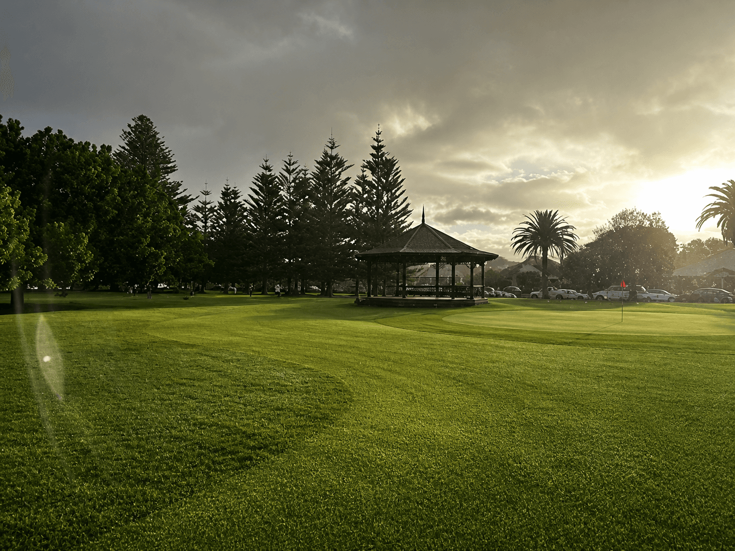 Plate I — The ninth green, looking to the rotunda.